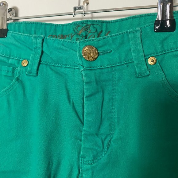 Celebrity Gold Skinny Jeans Sz 8 Jade Green - Picture 3 of 7